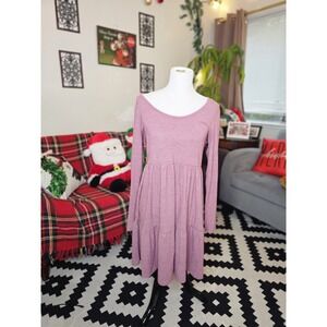 Wild Fable Pink Lace Cotton  Dress Knee Length L